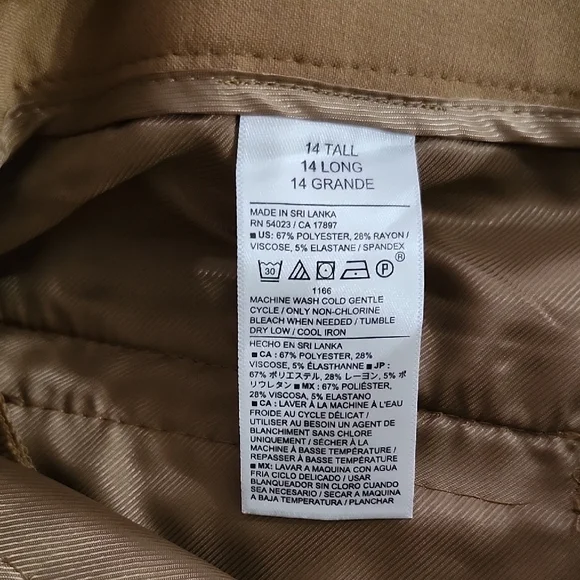 NWT Banana Republic Straight High-Rise Sculpted Easy Trouser Sz 14 Tall Office - Picture 6 of 8